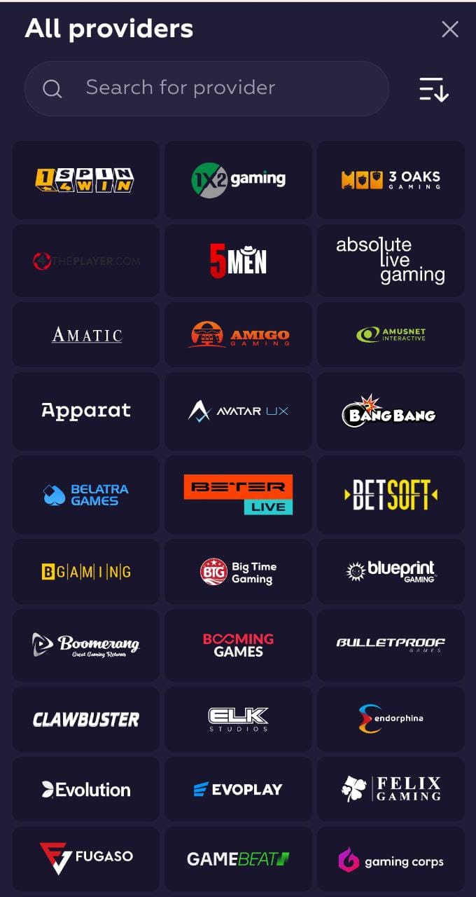 Playfina providers