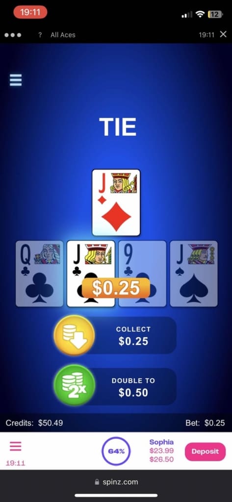 spinz casino games