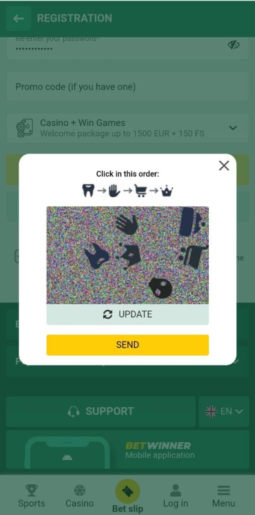 betwinner login
