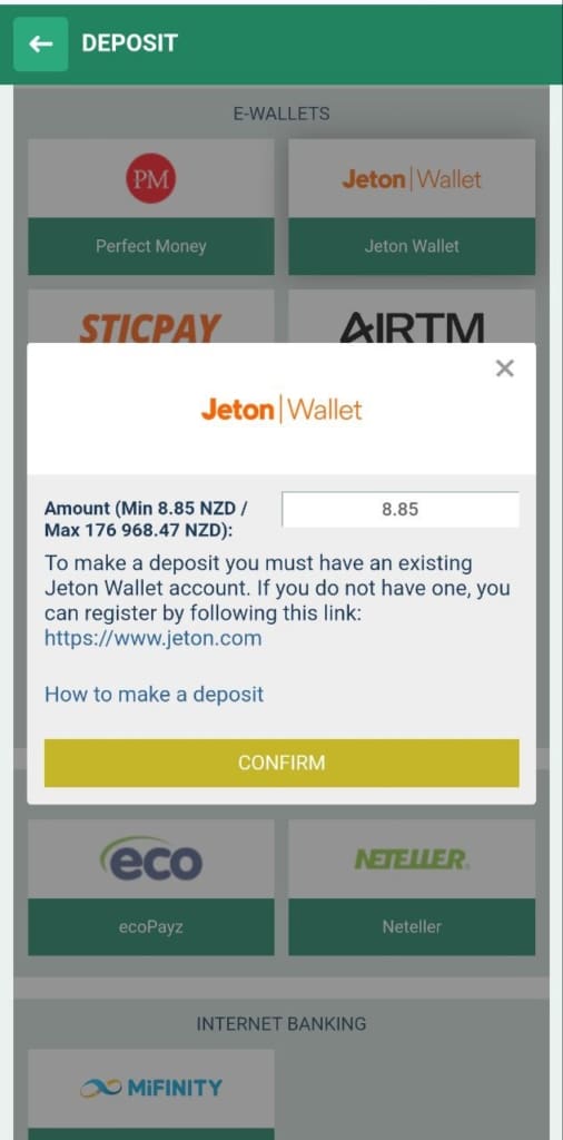 betwinner deposit
