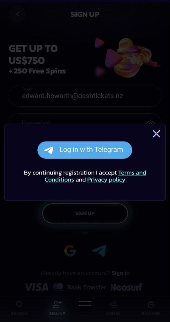 21bit Casino login