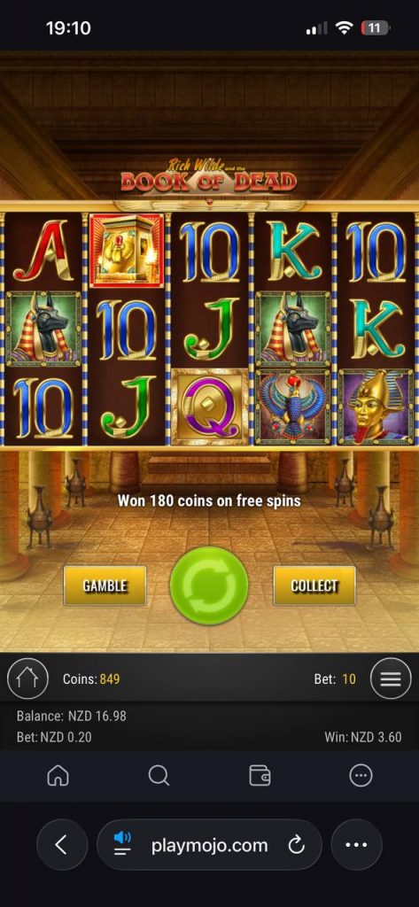 gamble or collect at free spins