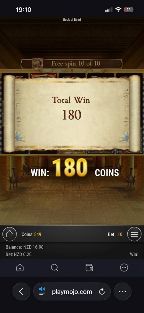 total win at free spins