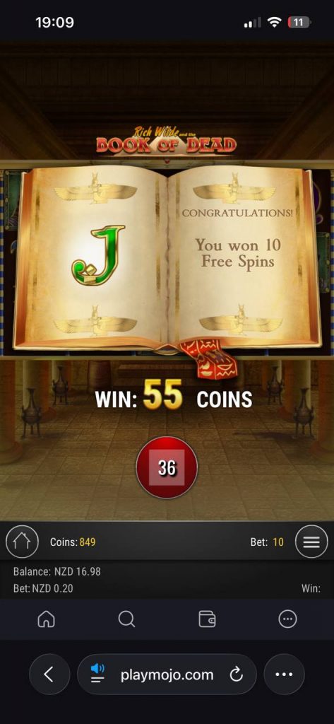 free spins triggered