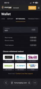wallet withdrawal methods