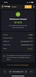 withdrawal fortune play