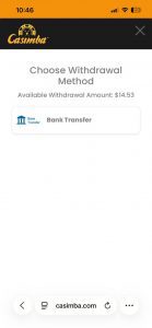 withdrawal methods casimba