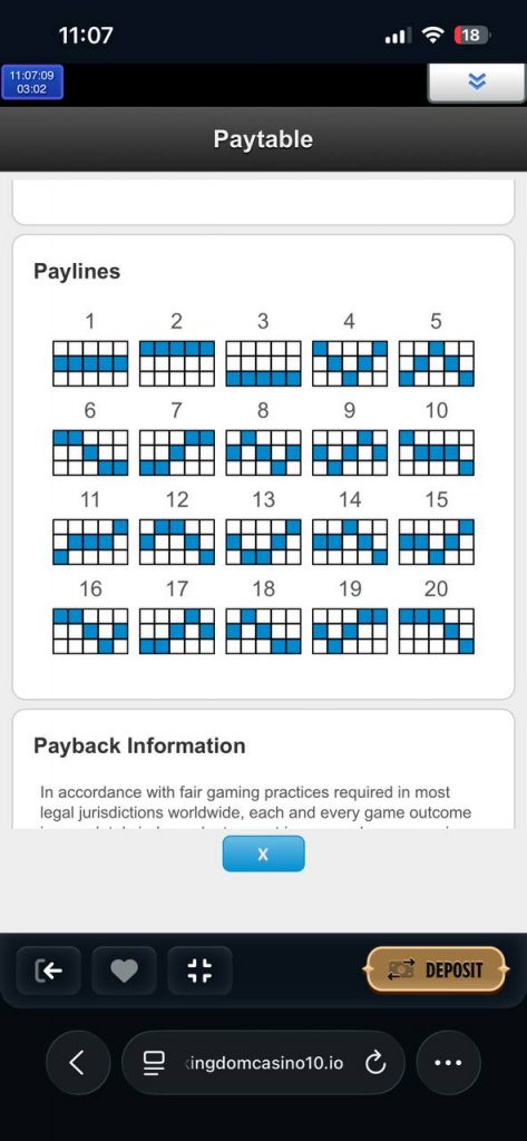 paytable cleopatra slot