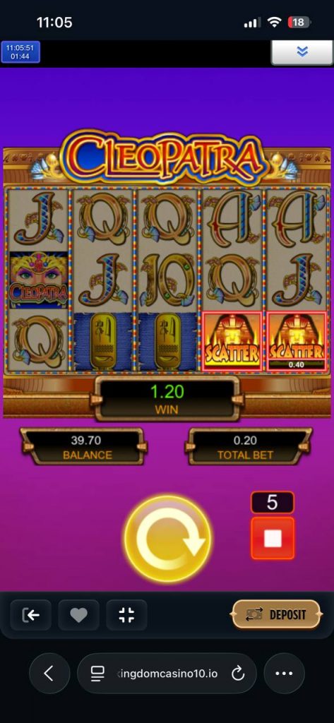 Cleopatra slot win