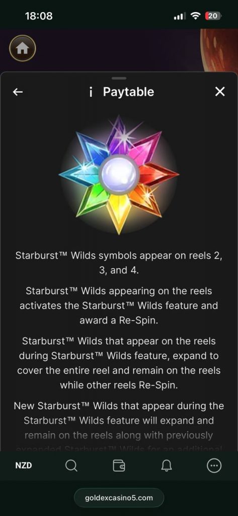 starburst wilds symbol