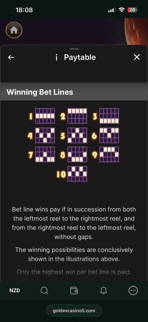 winning bet lines starburst
