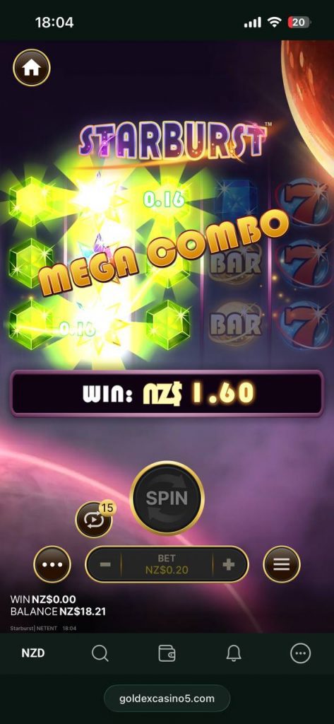 mega combo win starburst