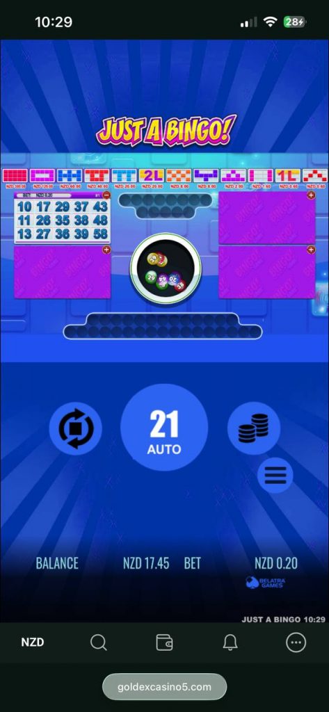 auto game bingo just a bingo