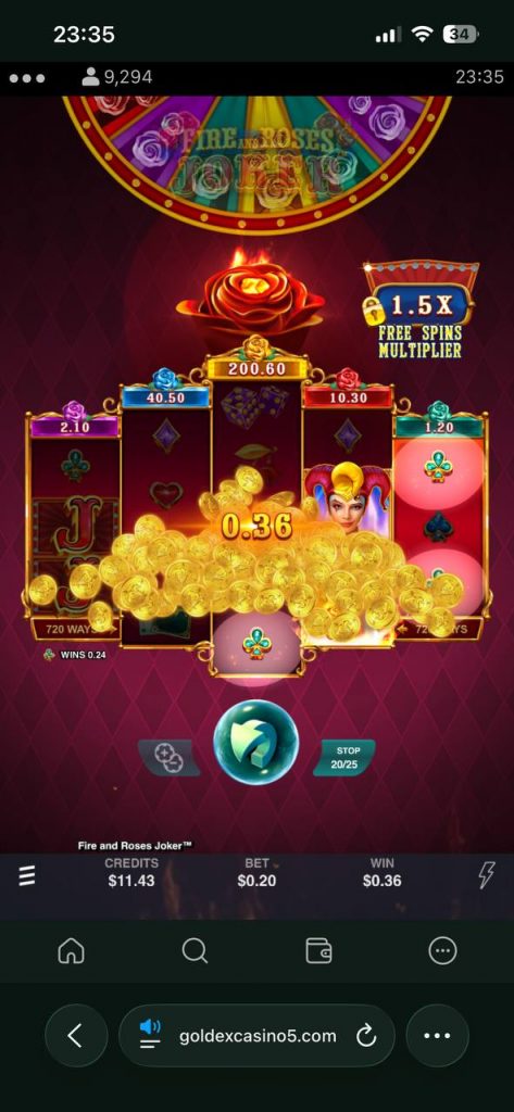 fire and roses joker slot on mobile