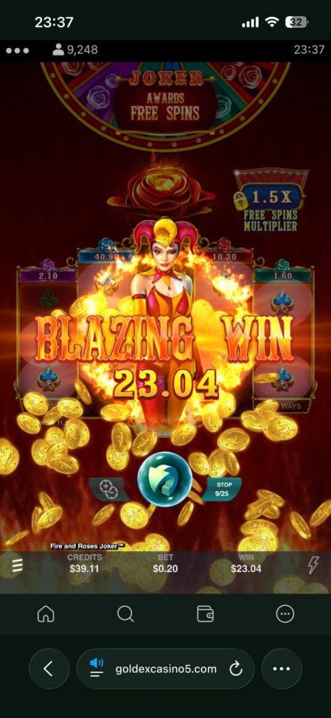 blazing win fire and roses joker iPhone