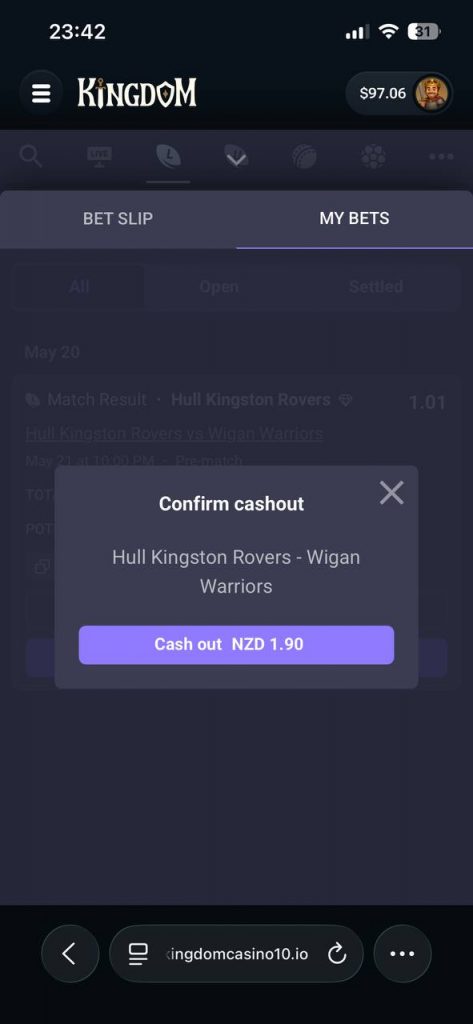 cashout at rugby betting
