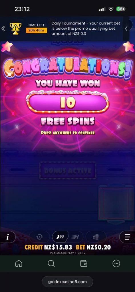 10 free spins sugar rush