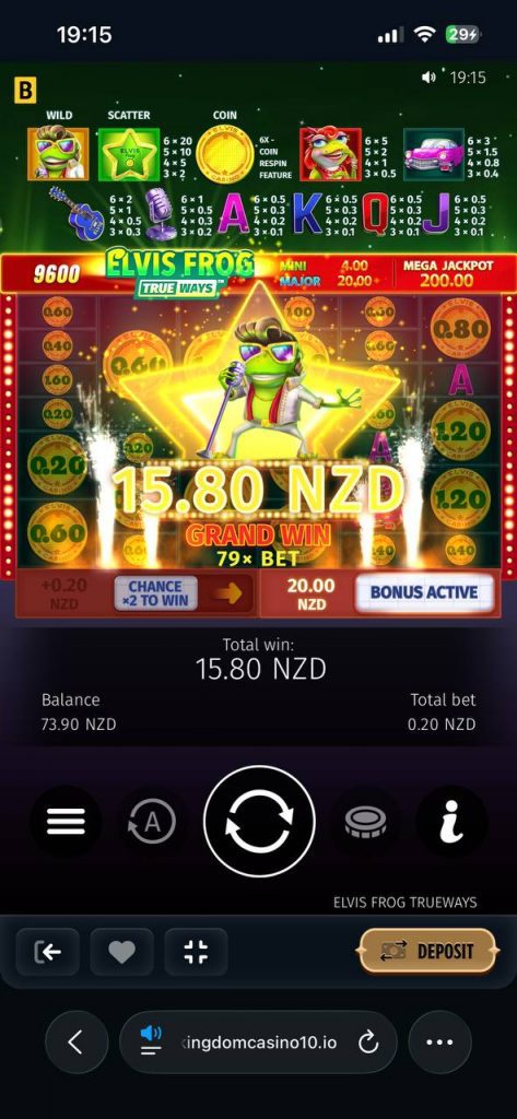 15.80 win at elvis frog trueways