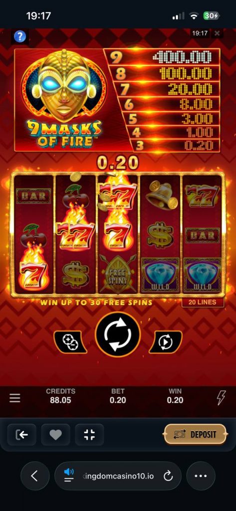 9 masks of fire